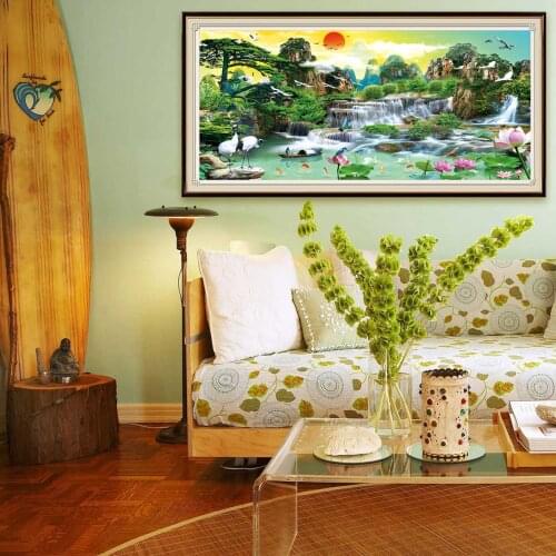 5D Diamond Painting Tree Full Square Round Animals Diamond Embroidery Scenery Waterfall Diamond Mosaic Cross Stitch Home Decor