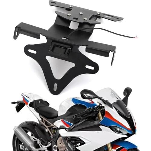 Areyourshop For BMW S1000RR 10-18 S1000R 14-18 HP4 11-16 License Plate Holder Bracket S 1000 RR Motorcycle Aluminum Alloy