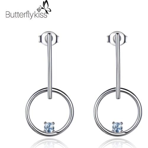 BK Geometric Square Stud Earrings For Women Multiple Colour Peridot Purple Blue Gemstone Unusual Earrings Wedding Fine Jewelry