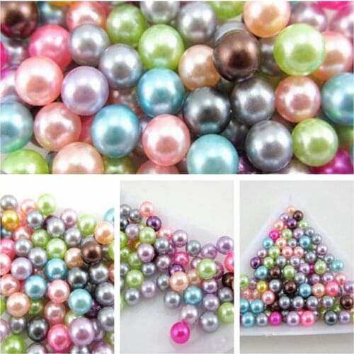 New Multi Color Round 4/5/6/8/10mm ABS Imitation Pearl Beads No Hole Loose Beads Diy Jewelry Necklace Making 50-500PCS