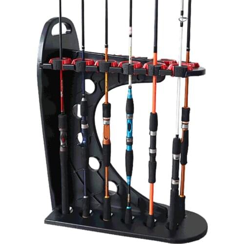 C Shape Fishing Rod Display Stand Marine 12 Grid Fishing Gear Rack Car use Ship Yacht Fishing Rods Holder Storage Racks
