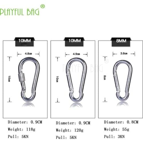 Cucurbit type outdoor climbing hook locking steel buckle safety climbing Yoga buckle ZL32