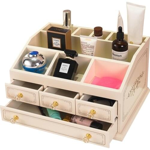 Domestic Wood Cosmetic Storage Box Drawer Handmade Storage Box Organizer High Quality Maqillage Household Products EJ50MS