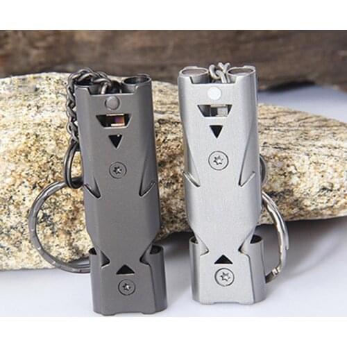 150 dB Double Tube Whistle high-frequency Molle Emergency Survival Whistle Keychain for Camping Hiking Accessories