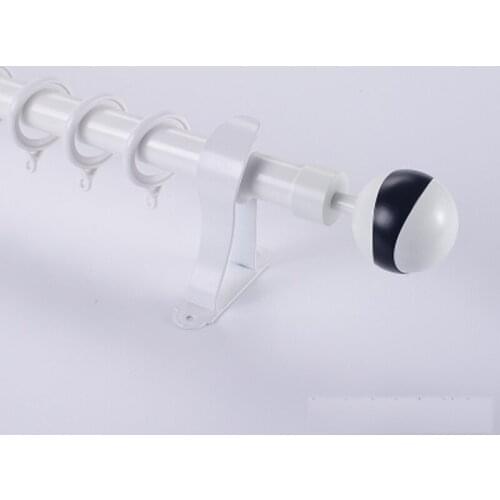 Quality Full hand-made paint 28mm 1.125-IN dia. high density single curtain aluminum rod+Polar finials+brackets Good loading