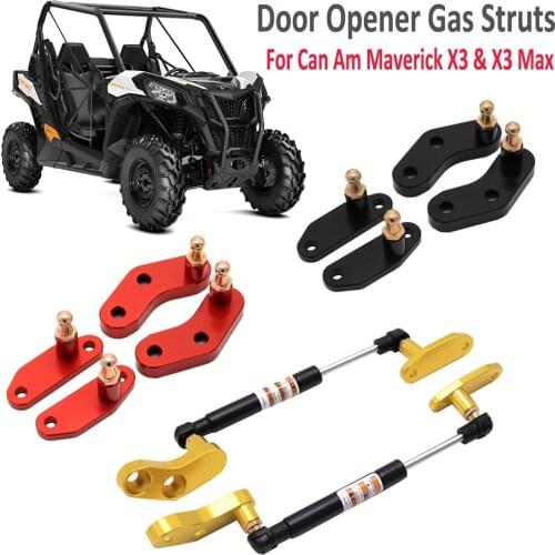 Billet Aluminum Anodized Front and Rear Door Opener Gas Struts Set For Can Am Maverick X3 & X3 Max 2017 2018 2019 2020 2021