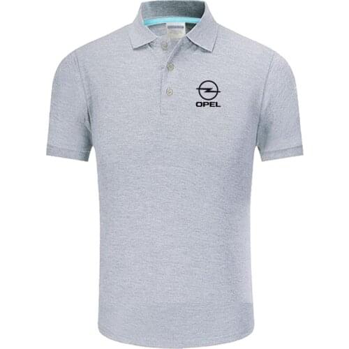 Summer Polo Shirt Opel logo Brand Mens Fashion Cotton Short Sleeve Polo Shirts Solid Jersey Tops Tees