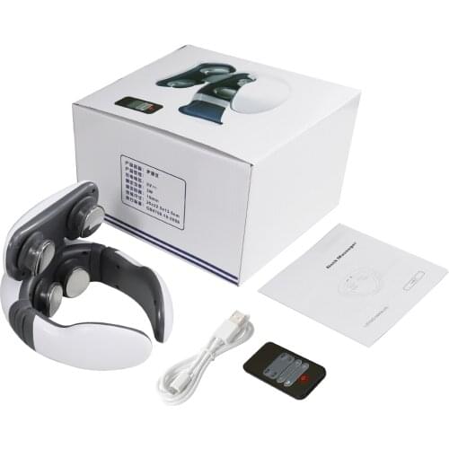 4D Neck Massager 6 Mode Electric Neck Pulse Back Power Control Far Infrared Heating Pain Relief Tool Health Care Neck Relaxation