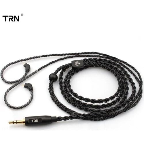 For TRN 0.75MM 0.78MM MMCX HiFi Sound Quality 6 Strands of Wire Woven High Fidelity Plug Around Ear High End Wire Headset Cable
