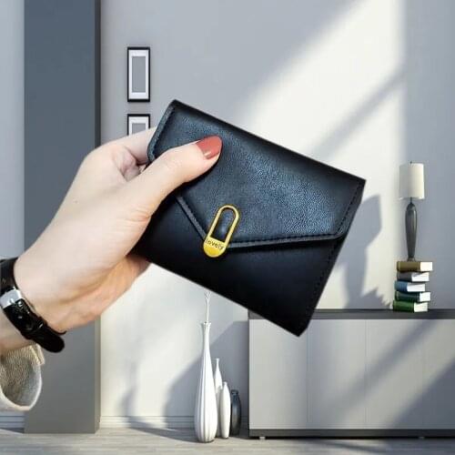 Fashion Women Wallet Short Female PU Leather Small Wallet Simple Square Wallets Ladies Coin Purse Money Credit Card Holder