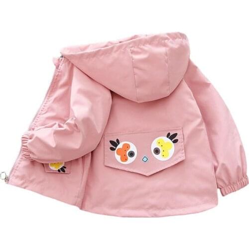 Boys Clothes Jacket Girl Coat Autumn Baby Casual Hooded Windbreaker Kids Thin Outerwear Children Zipper Cardigan Jackets 1-6Y