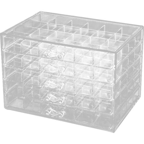 New 120 Grids Acrylic Makeup Organizer Storage Box Cosmetic Box Lipstick Jewelry Box Case Holder Display Stand make up organizer