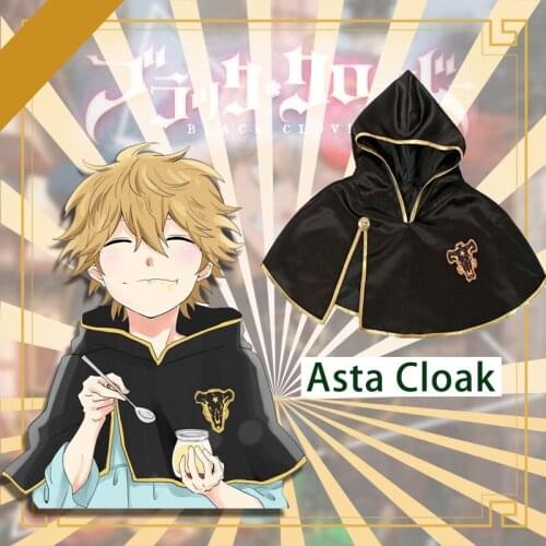Anime Black Clover Cosplay Cloak Shawl Black cape Asta costume Yuno Cape Yuno Grinbellor Noell Silva costume for kids girls boys