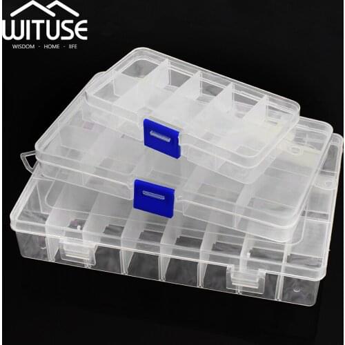 Plastic box Container Screw Holder Case Practical Compartment Jewelry Earring Display case plastic Organizer beads storage box