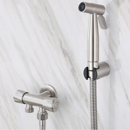 Handheld Bidet Toilet Sprayer Stainless Steel Bathroom Potty Bidet Sprayer Set Toilet Spray Bathroom Self-Cleaning Shower Head