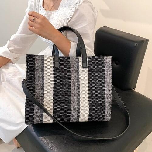 High Quality Women Canvas Handbags Fashion Ladies Large Capacity Shoulder Messenger Bags Designer Female Tote Crossbody Bag New