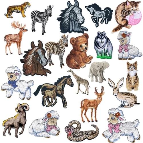 High Quality Patch Animal Full Embroidered Patches For Clothing Thermoadhesive Patches For Clothes Stickers Iron On Patch DIY