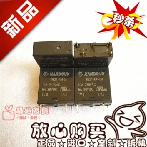 All New HL31-1AT-5H 10A/250VAC a Set of Normally Open HL31-1AT-5H Relay 5vdc