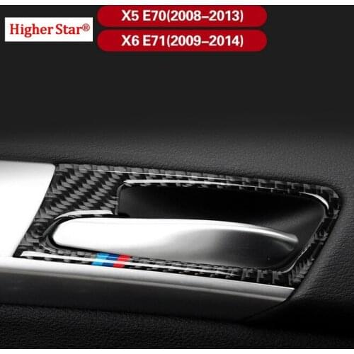 High quality ABS Carbon Fiber style Car windows Lifting Buttons panel decoration cover,protection sticker For BMW X5 E70 X6 E71
