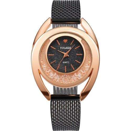 Hot selling womens watch fashion womens heart-shaped ball watch creative PVC plastic high-grade quartz watch