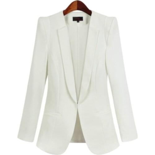 Blazer Women Outerwear Autumn Womens Blazers White Fashion Ladies office Coat Female size s-5xl