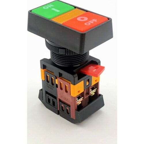 PPBB-30N Start-stop Double Pushbuttons Switch With LED Lamp(Mounting hole 30mm)(DC 6/12/24/36/48V AC110/220/380V)Home / industry