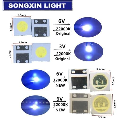 500Pcs SX New And Original For LG LED LED LUMENS UNI SEOUL 2W 6V / 1W 3V 3535 Cool cold white LCD Backlight for TV