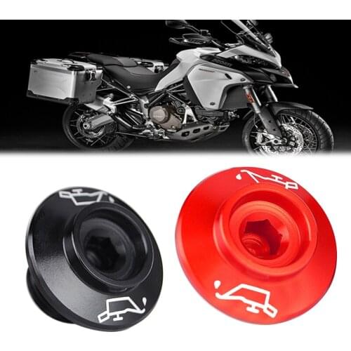 Aluminum Motorcycle Brake Fluid Engine oil tank Reservoir Tank Cover Cap FOR DUCATI MULTISTRADA 1200 S 10-17 X DIAVEL 16-19