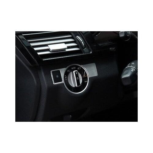 Aluminum Interior Headlight Switch Button Cover Trim for Benz GLK X204 2015-2008