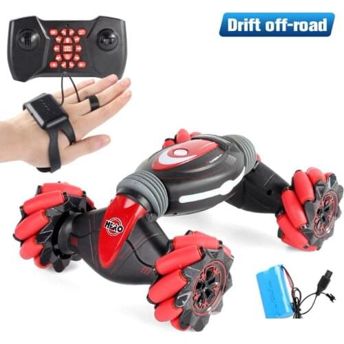 Remote Control Stunt Car Gesture Induction Twisting Off-Road Vehicle Light Music Drift Dancing Side Driving RC Toy Gift For Kids