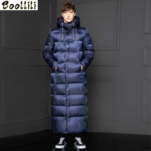 Boollili 2020 New Goose Down Jacket Men Long Thick Korean Mens Winter Jackets Down Coat puffer jacket Doudoune Homme