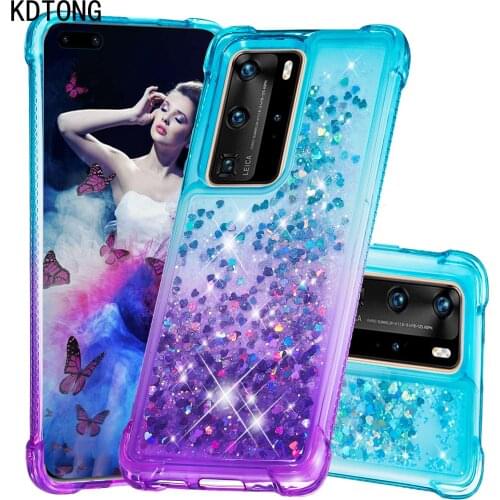 Quicksand Phone Case For HUAWEI P40 P20 Mate 30 Lite Plus Nova 5i Pro Honor 10 9X Pro P Smart 2021 Four-corner Anti-fall Cover