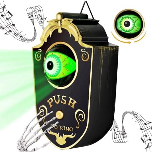 Halloween Decorations Halloween Doorbell Animated Eyeball With Spooky Sounds Haunted Housetrick Or Treat Event For Kid