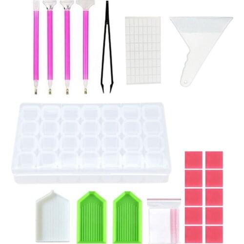 Diamond Painting Tray Holder Artifact Embroidery Accessories storage Diamond Painting Tools Set Tweezer Drill Pen Sticker