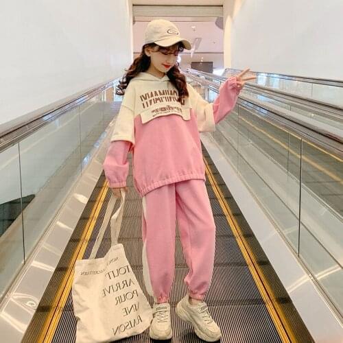 Kids Costume Teen Girls Clothing Set 2021 Autumn Blouse Pants Suit School Girls Tracksuit Kids Clothes Set 10 12 14 Years