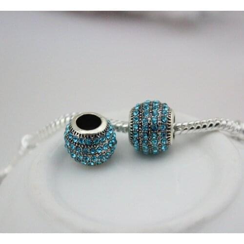 DGWfree shipping 12 colour Alloy Charm safety Bead Fits European pan Charm Bracelets & Necklaces