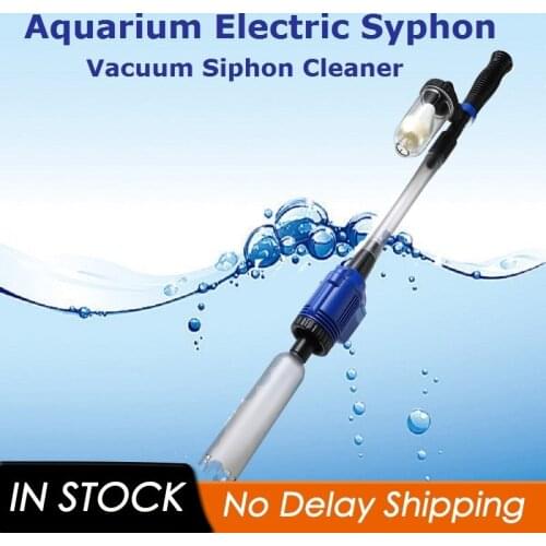 220V Aquarium Electric Syphon Operated Fish Tank Sand Washer Powerful Suction Vacuum Gravel Water Changer Siphon Filter Cleaner