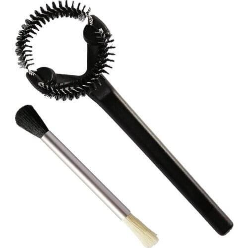 Coffee Machine Cleaning Brush,Coffee Grinder Brush Cleaner Semi-Automatic Coffee Grouphead Brush Tool for Cleaning