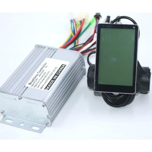 GREENTIME /36V/48V 500W 25A BLDC motor controller E-bike brushless speed driver and M5 LCD Display one set