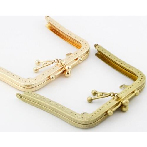 K622 longleg 16.5CM tassel pendant V shape clasp purse frame DIY handmade Kiss lock bag accessories gold bronze