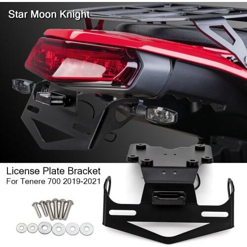 Motorcycle Rear License Plate Holder Bracket with Light Tail Tidy Fender Eliminator for Yamaha Tenere 700 T700 T7 2019 2020 2021
