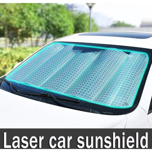 Laser Film Car Sunshade Automobile Windshield Sunshade Waterproof Protective Cover Car Sunshield Auto Decoration