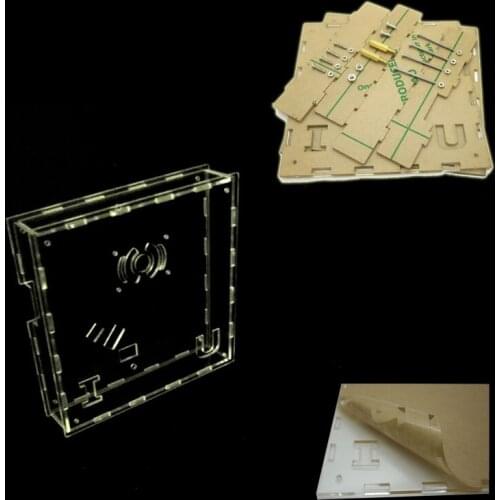 Heart-shaped mp3 music player lights cubeed, led electronic diy kit Acrylic case