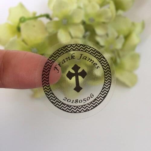 Boys girls First holy communion cross favors stickers personalized baptism gifts labels custom christening confirmation box tags