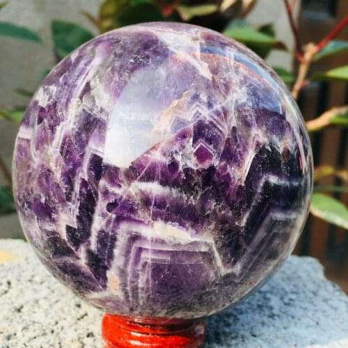 Natural Dreamy Amethyst Sphere Quartz Crystal Ball Healing