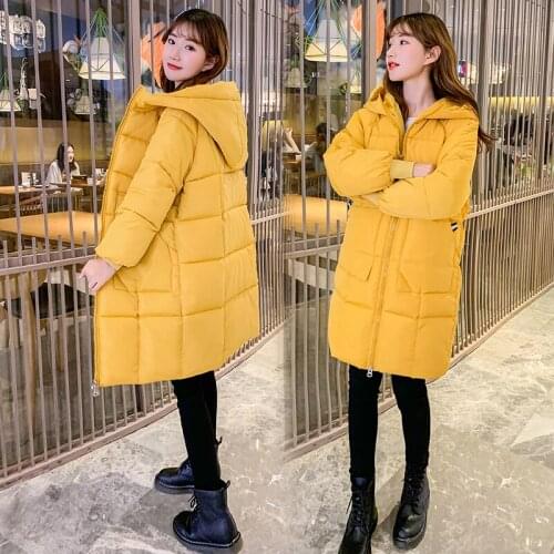 Hooded Parkas 2020 Fashion New Winter Women Jacket Coat Warm Thicken Long Outerwear Down Cotton Student Loose Jackets Female Top