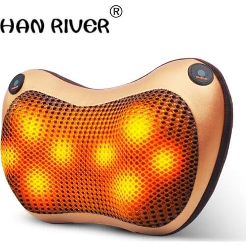 HANRIVER Cervical spine massager neck lumbar back electric utility vehicle body massage pillow, cushion for leaning on