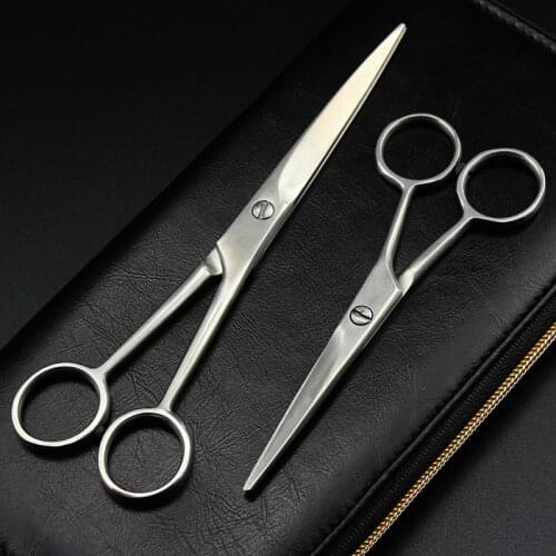 Professional 4cr steel 5 & 6'' small hair scissors makeup nose trimmer cutting barber makas eyebrow shears hairdressing scissors