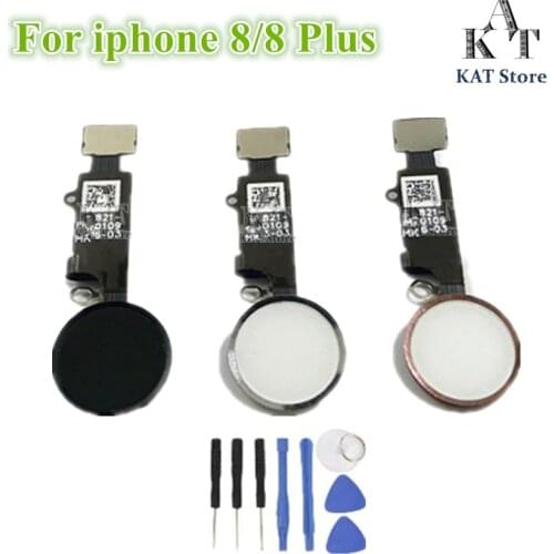 1Pcs Home Button Assembly Flex For iPhone 6 6s 7 8 Plus 5s SE 6sPlus 8Plus Home Button Cable No Touch ID Fingerprint +Tools