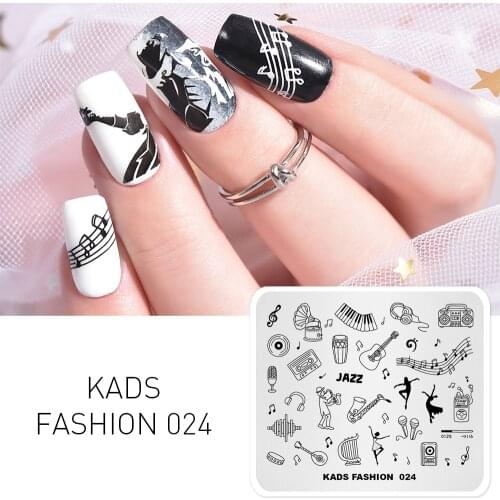 1pc Nail Stamp Template Musical Instrument Patterns DIY Nail Designs Nail Stamoing Plate Stamping Polish Manicure Stamper Plate